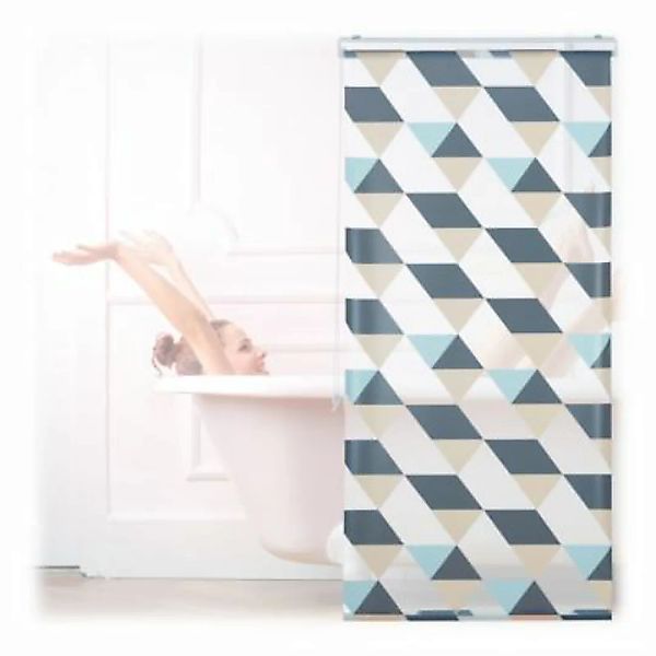 relaxdays Duschrollo mit geometrischem Design mehrfarbig günstig online kaufen