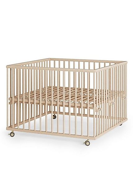 Sämann Babybett Laufgitter 100x100 cm mit Lattenrost natur Premium Kollekti günstig online kaufen