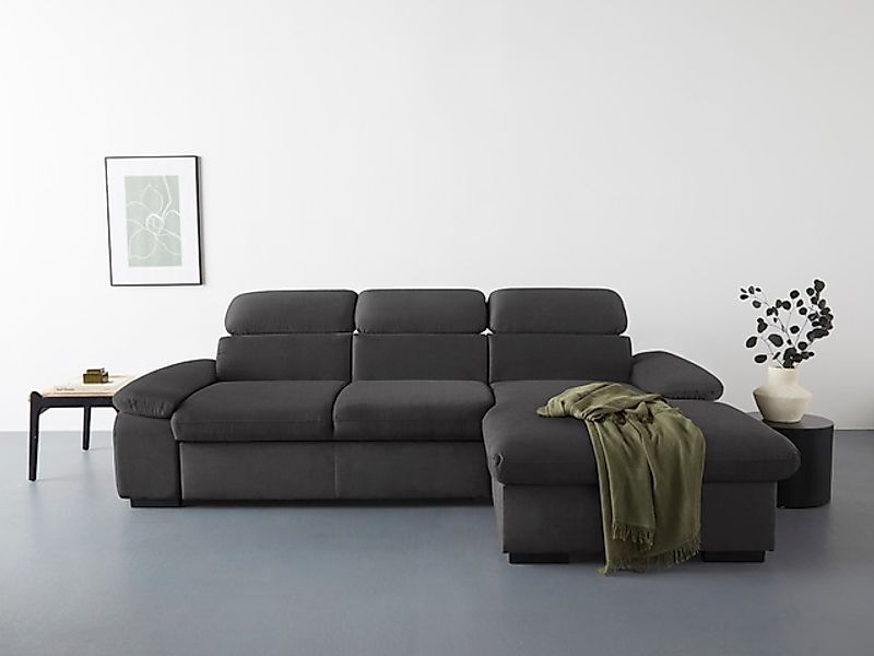 COTTA Ecksofa »Lola L-Form mit Kopfteilfunktion & Hocker«, (Set, mit Hocker günstig online kaufen