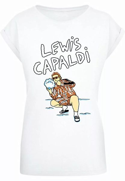 Merchcode T-Shirt Merchcode Damen Ladies Lewis Capaldi - Snowleopard T-Shir günstig online kaufen
