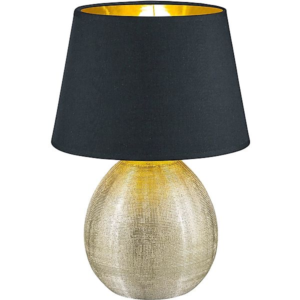 Trio Tischleuchte Luxor H: 35 cm Schwarz-Gold günstig online kaufen