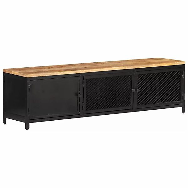 Tv-schrank 130x30x37 Cm Raues Mango-massivholz günstig online kaufen