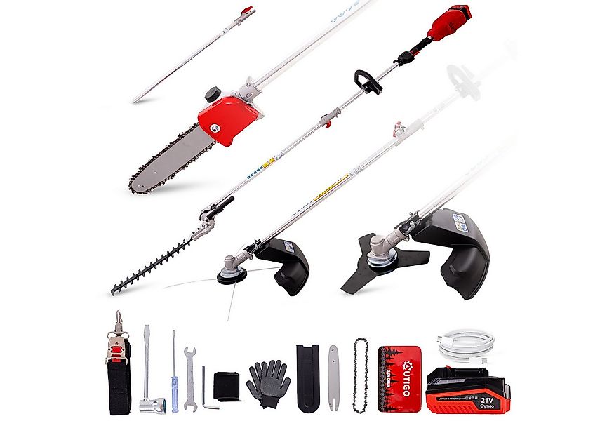 OUTIGO Akku-Motorsense Multifunktions Akku Rasenmäher, (Mit Akku und Ladeka günstig online kaufen