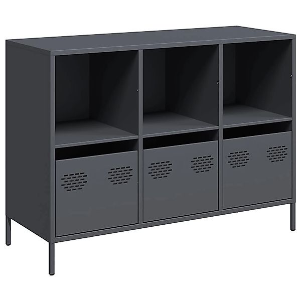 vidaXL Sideboard Anthrazit 101,5x39x73,5 cm Kaltgewalzter Stahl 851366 günstig online kaufen