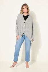 MIAMODA Strickjacke Strickjacke Cape-Look Knopfleiste Langarm günstig online kaufen