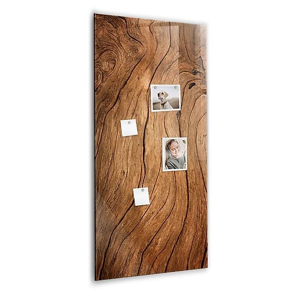 Tulup Schreib Magnettafel Altes Holz 60x120 cm Magnettafel Wohnzimmer Glas günstig online kaufen