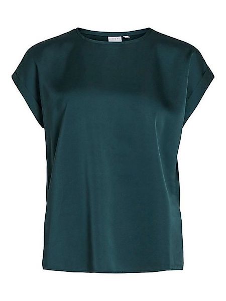 Vila T-Shirt Satin Blusen T-Shirt Kurzarm Basic Top Glänzend VIELLETTE VIEL günstig online kaufen