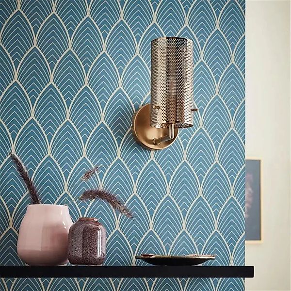 Brilliant Wandleuchte "Gracian" Metall, gold, Einbau, günstig online kaufen