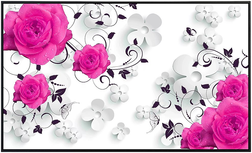 Papermoon Infrarotheizung »Muster mit Rosen«, sehr angenehme Strahlungswärm günstig online kaufen
