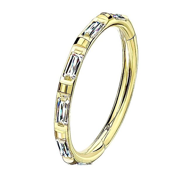 Taffstyle Nasenpiercing Piercing Nase Clicker rechteckige Kristalle, Segmen günstig online kaufen