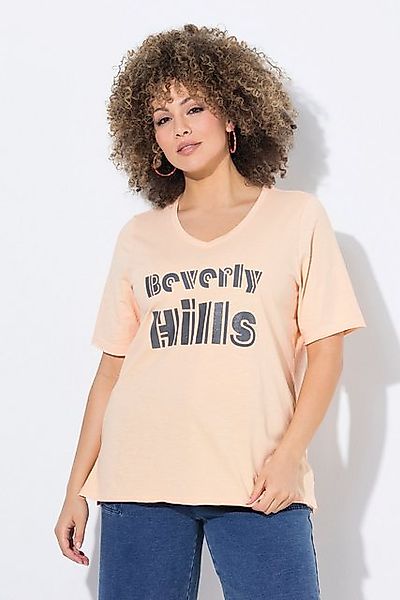 Ulla Popken T-Shirt T-Shirt Beverly Hills Classic V-Ausschnitt Halbarm günstig online kaufen