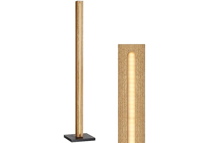 EDISHINE LED Stehlampe Holz, Stehleuchte Dimmbar, LED fest integriert, Warm günstig online kaufen