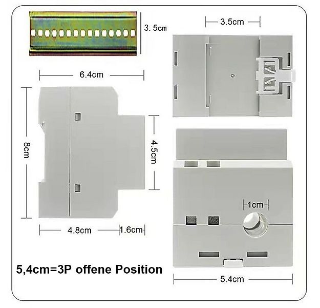 PRIISF Wechselstromzähler AC 40-450V LCD Digital 100A Stromzähler DIN Hutsc günstig online kaufen