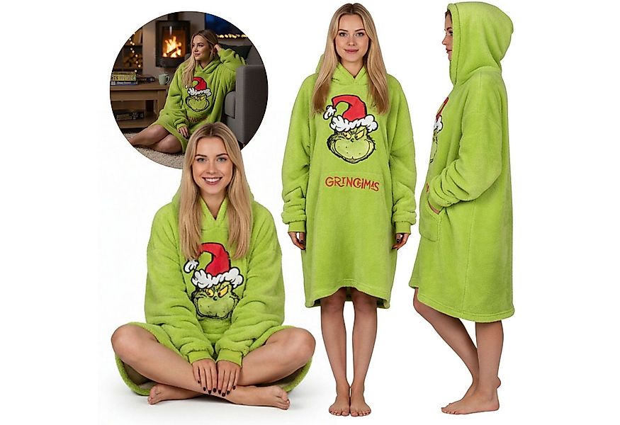 Sarcia.eu Damenbademantel Grinch Damen grünes Sweatshirt,Kapuzendecke, Snud günstig online kaufen