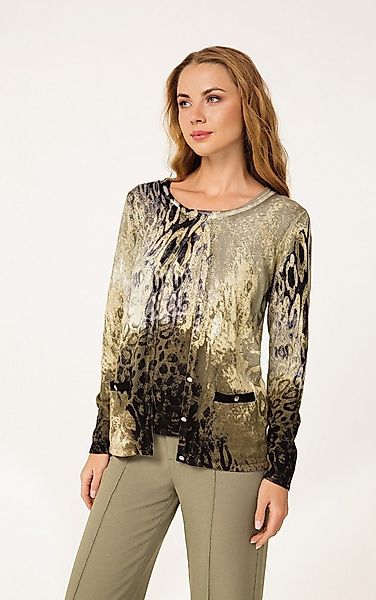 Passioni Cardigan Twinset mit abstraktem Animalprint günstig online kaufen