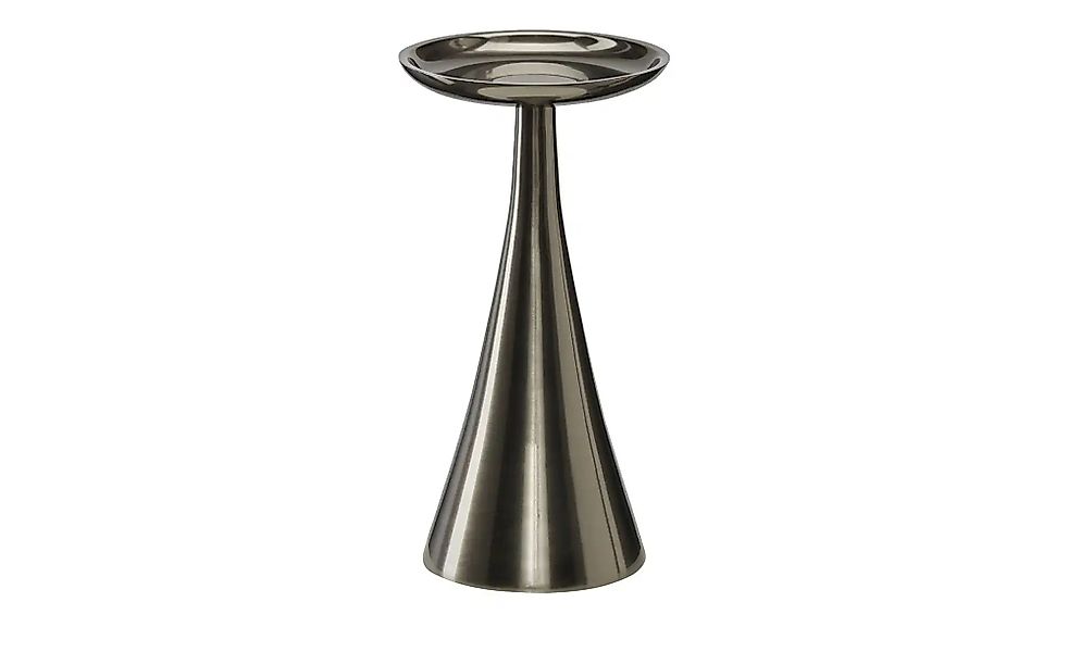 HOME STORY Kerzenständer   ¦ schwarz ¦ Aluminium ¦ Maße (cm): H: 20  Ø: 10 günstig online kaufen