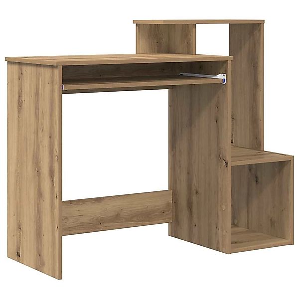 vidaXL Tisch mit Regal Artisan-Eiche 106 x 40 x 88,5 cm Holzwerkstoff 86947 günstig online kaufen