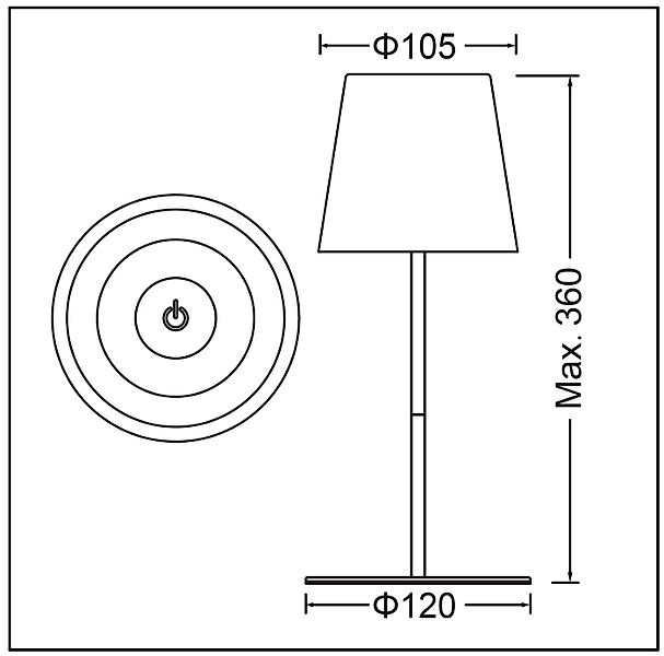 TRANGO LED Tischleuchte, Anthrazit LED Tischlampe 2017-03A kabellos & Touch günstig online kaufen