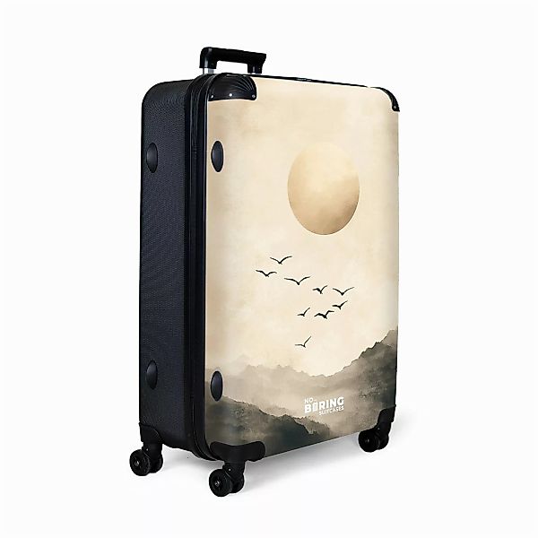 NoBoringSuitcases.com© Hartschalen-Trolley Vögel mit Sonne über günstig online kaufen