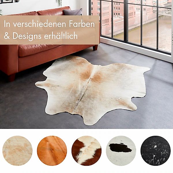 LUXOR living Fellteppich »Rinderfell«, fellförmig, 2 mm Höhe, echtes Rinder günstig online kaufen