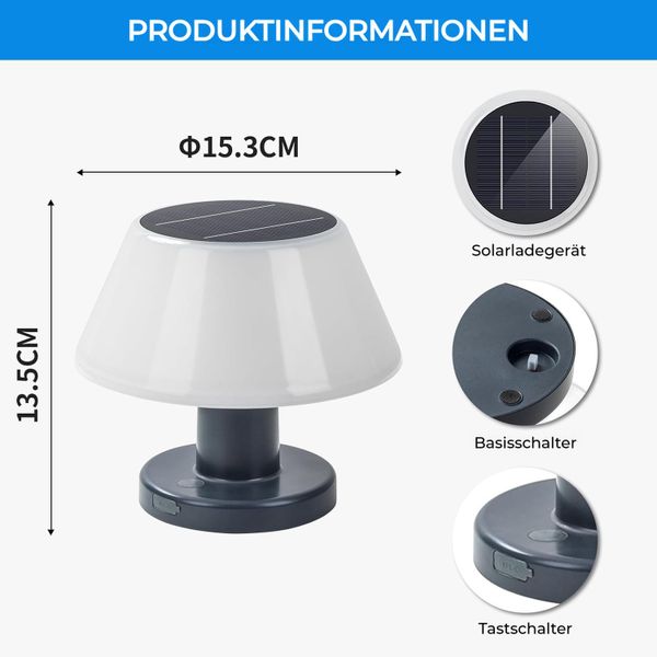 PRIISF LED Solarleuchte LED Solar Tischlampe günstig online kaufen