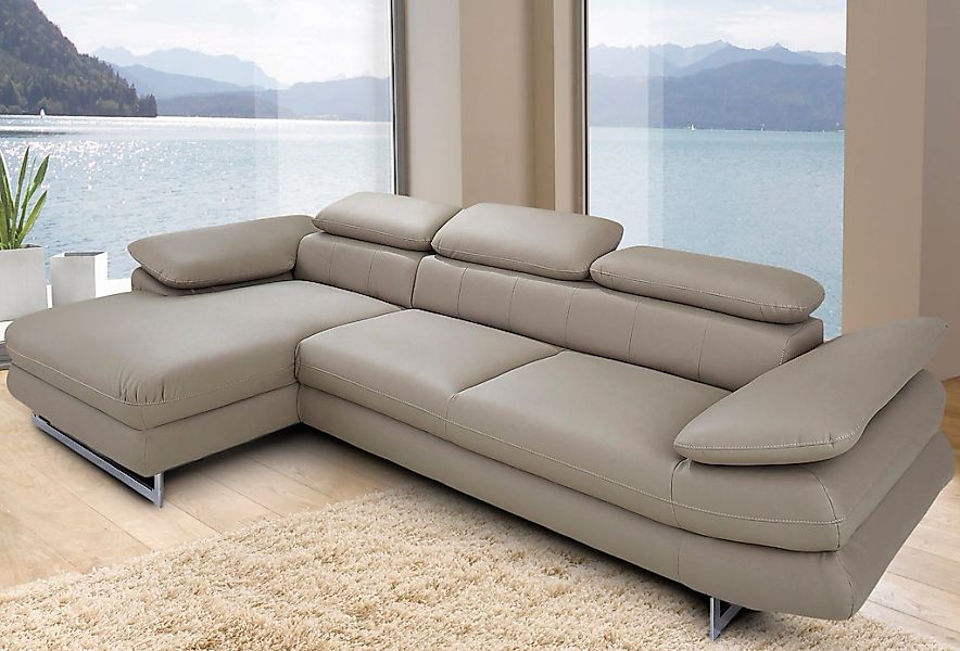 INOSIGN Ecksofa "Solution L-Form", mit Arm- & Kopfteilverstellung, wahlweis günstig online kaufen