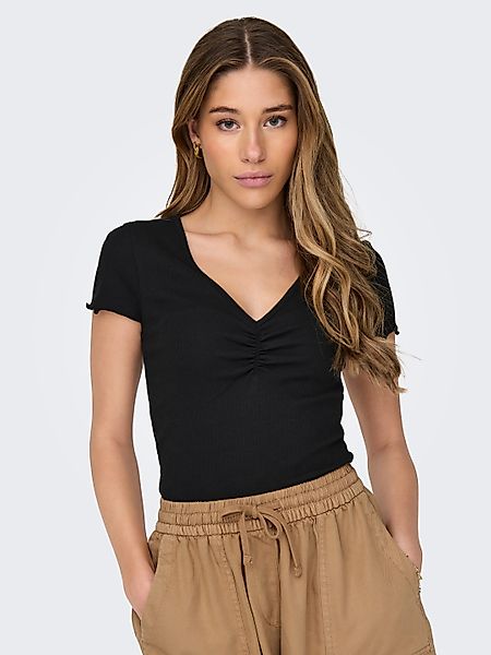 ONLY Kurzarmshirt ONLBETTY S/S V-NECK TOP günstig online kaufen