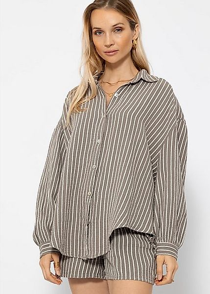 SASSYCLASSY Longbluse Musselin Bluse Damen lang Oversize Blusenshirt Damen günstig online kaufen