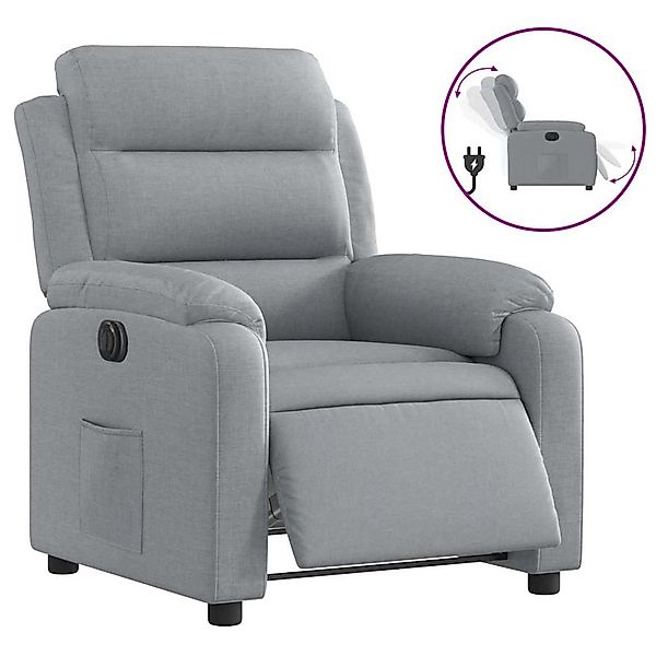 vidaXL Relaxsessel Elektrisch Hellgrau Stoff 3204956 günstig online kaufen