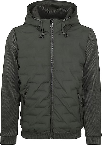 No Excess Jacke Knitted Sleeve Dunkelgrün - Größe L günstig online kaufen
