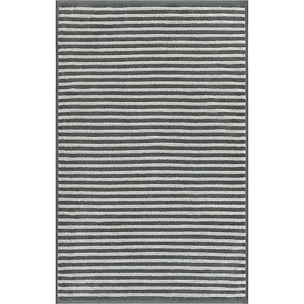 Cawö Badematten Two-Tone Stripes 480 - Farbe: schiefer - 77 - 50x80 cm günstig online kaufen