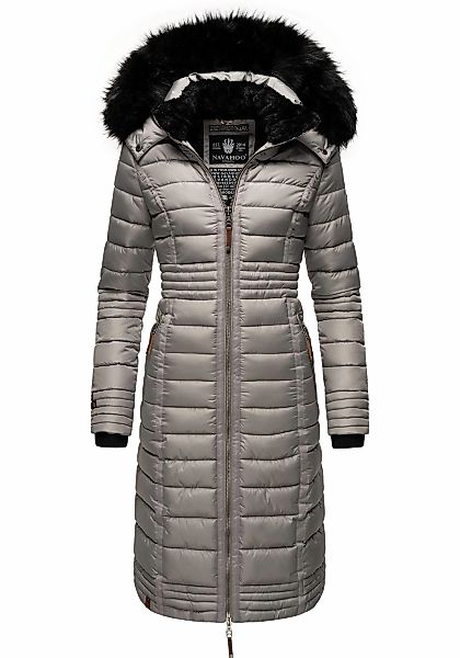 Navahoo Wintermantel Umay langer Damen Winter Steppmantel mit Kunstfellkapu günstig online kaufen