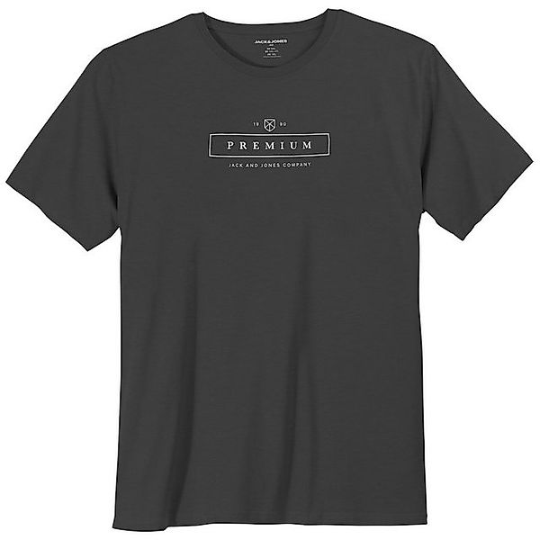 Jack & Jones Rundhalsshirt Große Größen Herren T-Shirt anthrazit Print Jack günstig online kaufen