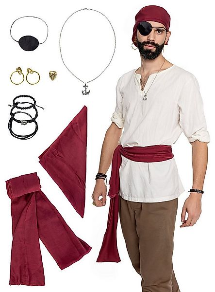 Metamorph Piraten-Kostüm Pirat Kostümset - Karneval Faschingskostüm Herren, günstig online kaufen