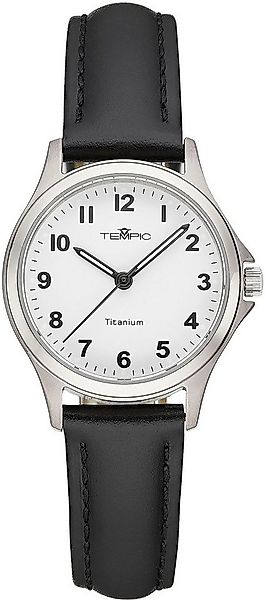 Tempic Titanuhr, Quarzuhr, Armbanduhr, Damenuhr, analog, Lederarmband günstig online kaufen