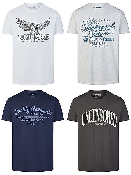 riverso T-Shirt Herren Printshirt RIVLeon Regular Fit (4-tlg) Kurzarm Tee S günstig online kaufen