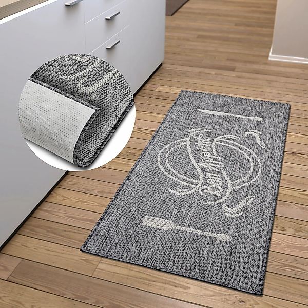 HANSE Home Küchenläufer "Bon Appetit" rechteckig 5 mm Höhe Läufer, Rutschfe günstig online kaufen