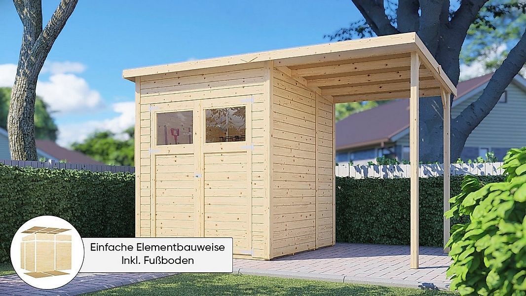 KONIFERA Gartenhaus Amrum 2, BxT: 340x199 cm, (Set), Inklusive Fussboden günstig online kaufen