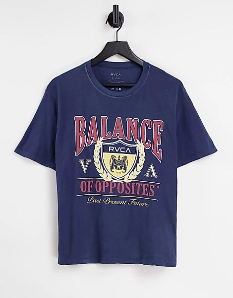 RVCA – Balance – Oversize-T-Shirt in Blau günstig online kaufen