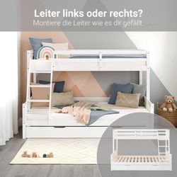 Homestyle4u Etagenbett 90x200 und 140x200 Kinderbett günstig online kaufen