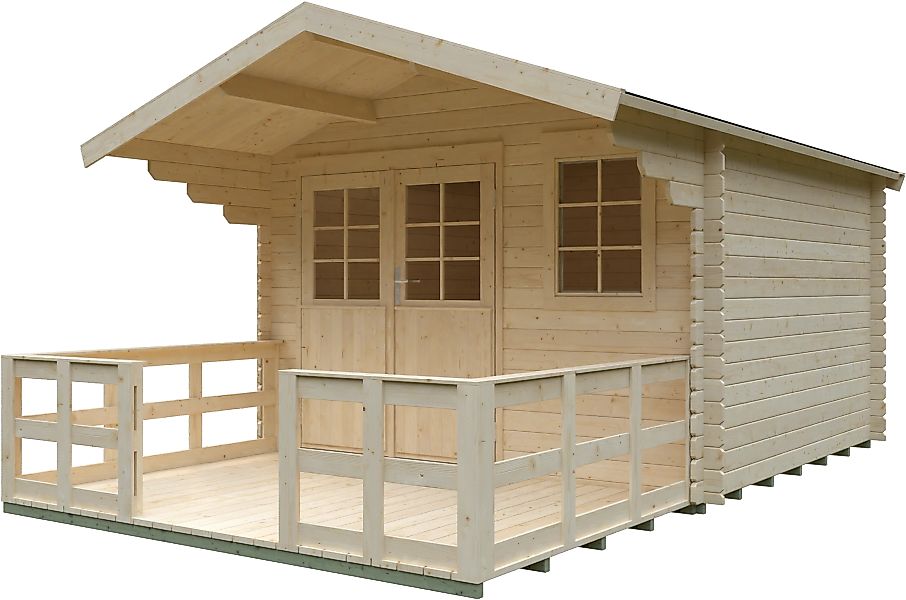 KONIFERA Gartenhaus "Kallenberg 2", (Set), mit Terrasse, Vordach und Fußbod günstig online kaufen