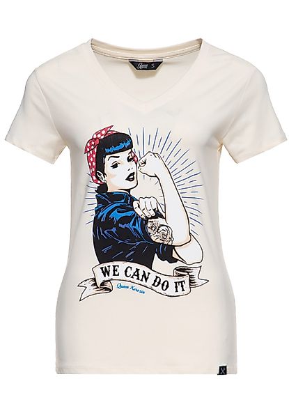 QueenKerosin Kurzarmshirt We can do it günstig online kaufen