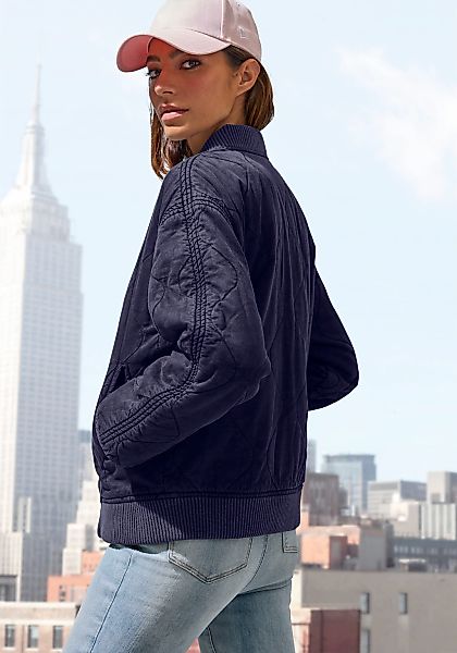 LASCANA Steppjacke, in leicht verwaschener Optik mit Taschen, Bomber-Design günstig online kaufen