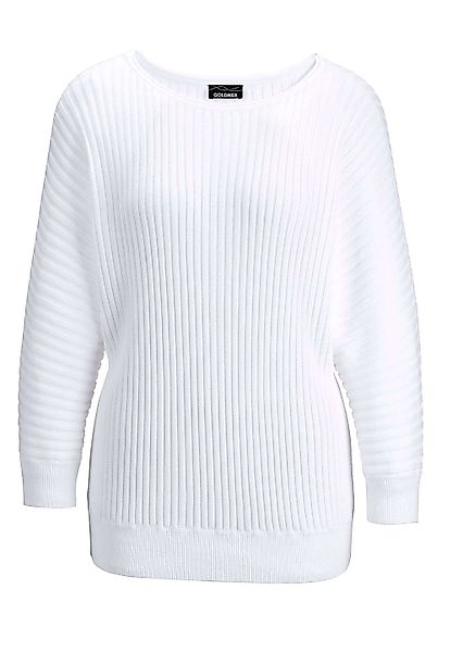 GOLDNER Rundhalspullover "Kurzgröße Baumwollmix mit Fledermausärmeln" keine günstig online kaufen