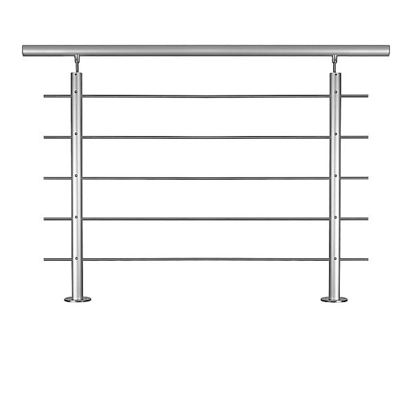 Treba Geländer-Set AB6 Bodenmontage 150 cm Aluminium Eloxiert günstig online kaufen