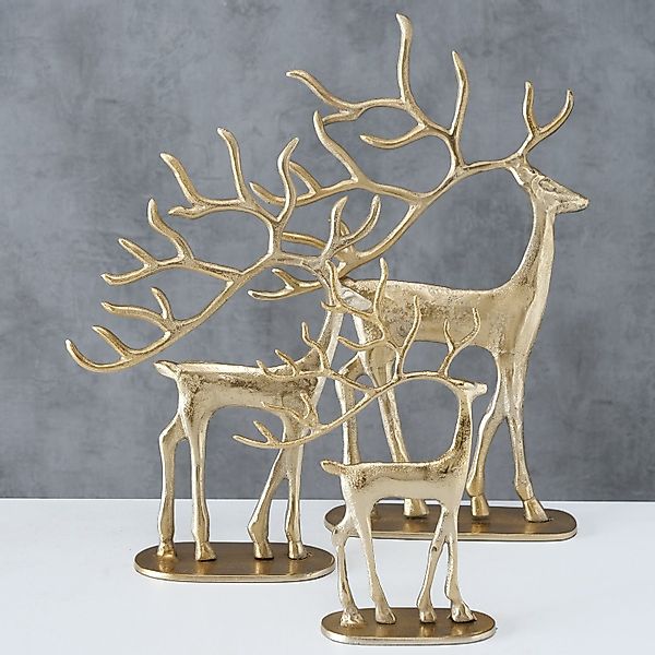 BOLTZE Weihnachtsfigur Dekofiguren-Set Trollah 3-teilige Goldene günstig online kaufen