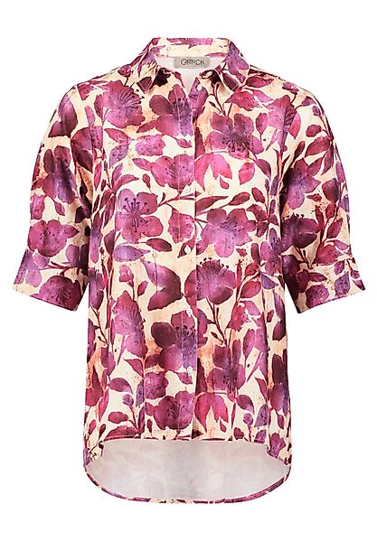 Cartoon Kurzarmbluse "Cartoon Damen Leinenbluse mit Kragen" günstig online kaufen