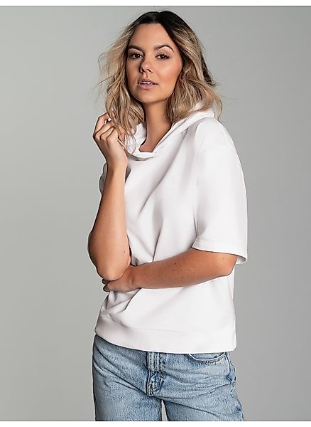 Trigema Kapuzensweatshirt "TRIGEMA Kurzarm Cropped Hoodie" günstig online kaufen