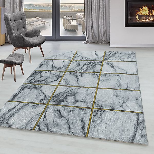 SIMPEX24 Designteppich Marmor Design, Läufer, Höhe: günstig online kaufen