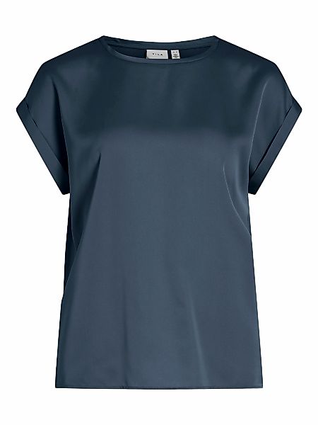 Vila Kurzarmshirt "VIELLETTE S/S SATIN TOP - NOOS", Satin Optik günstig online kaufen